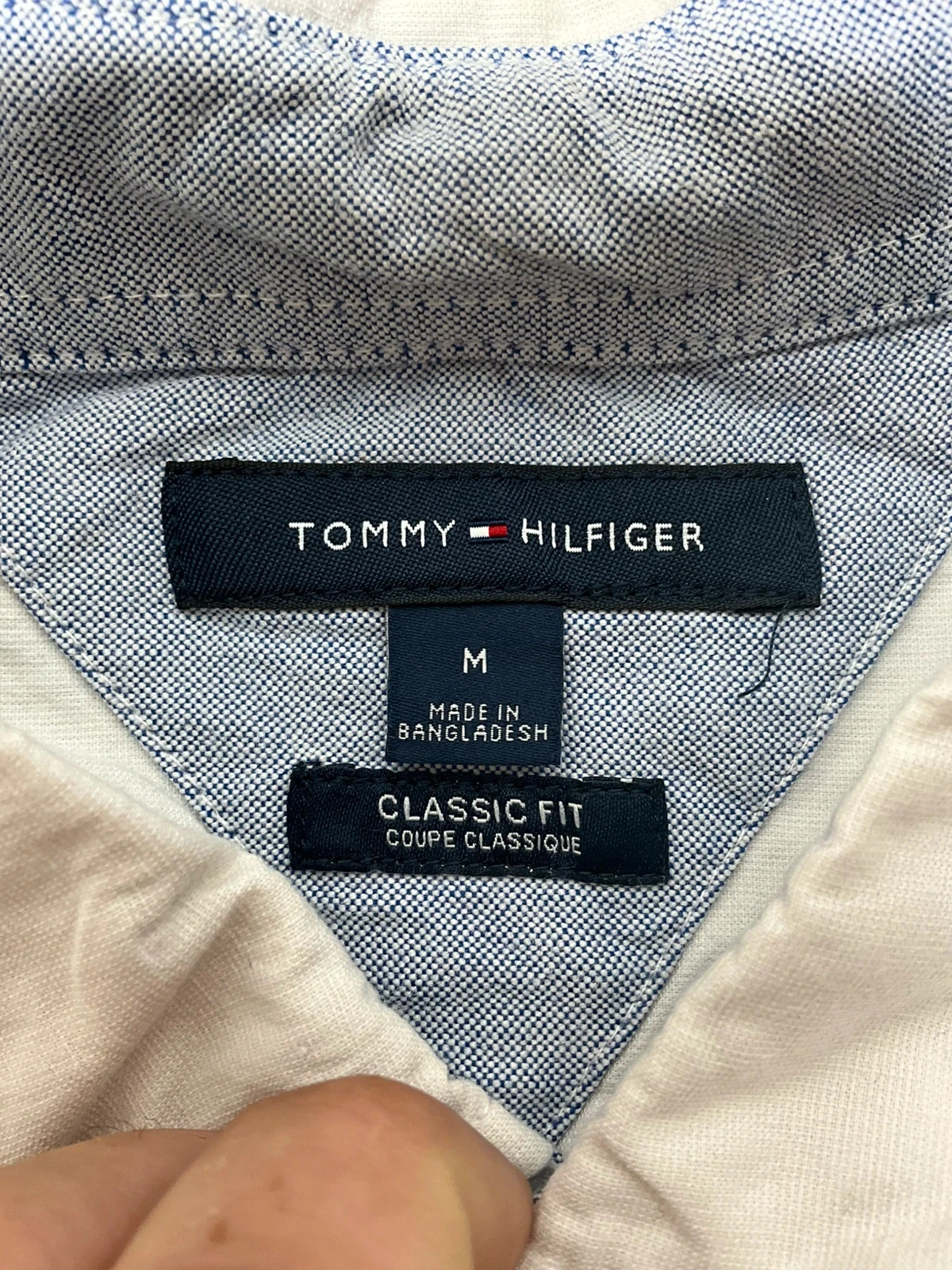 Chemise Tommy Hilfiger Classic Fit M Chic 100% Coton Blanc – photo 5